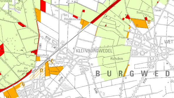 Anpassung der geplanten Erweiterungsflächen in Burgwedel